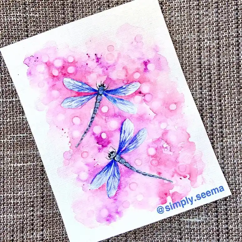 Watercolor Dragonfly Drawing Ideas (14)