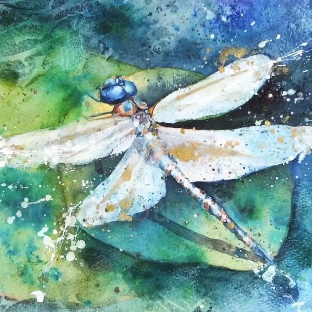 Watercolor Dragonfly Drawing Ideas (18)