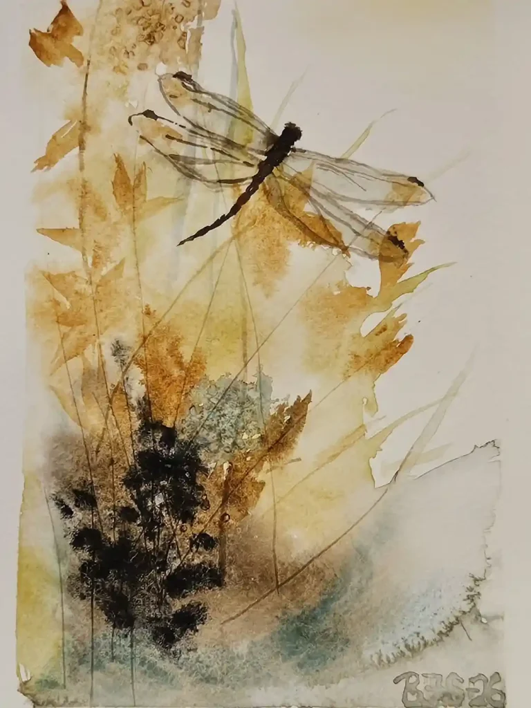 Watercolor Dragonfly Drawing Ideas (22)