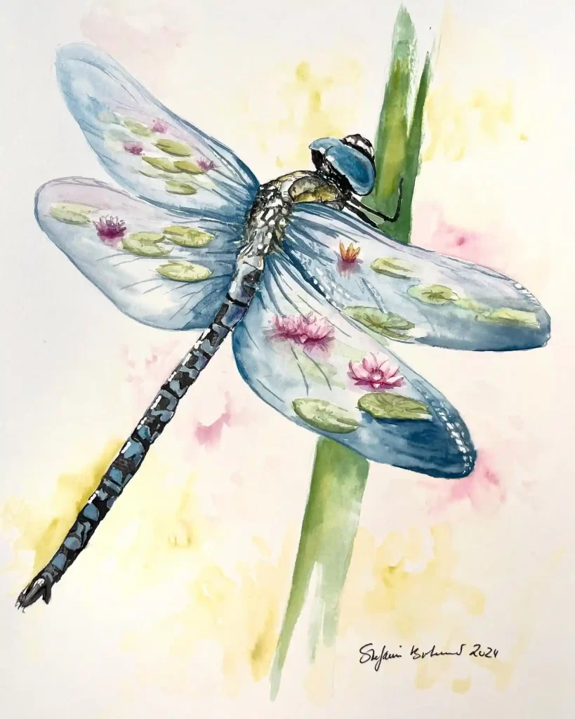 Watercolor Dragonfly Drawing Ideas (29)
