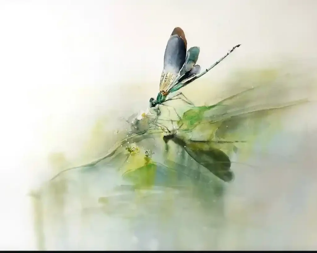 Watercolor Dragonfly Drawing Ideas (9)