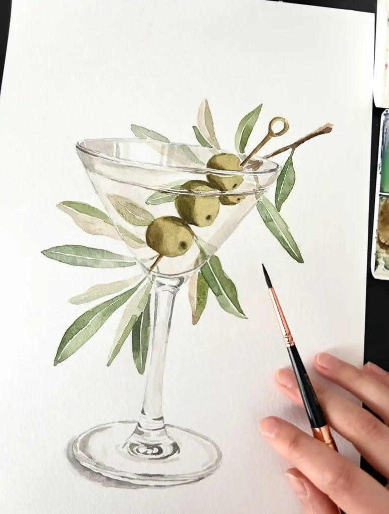 Watercolor Drinks Drawing Ideas (18)