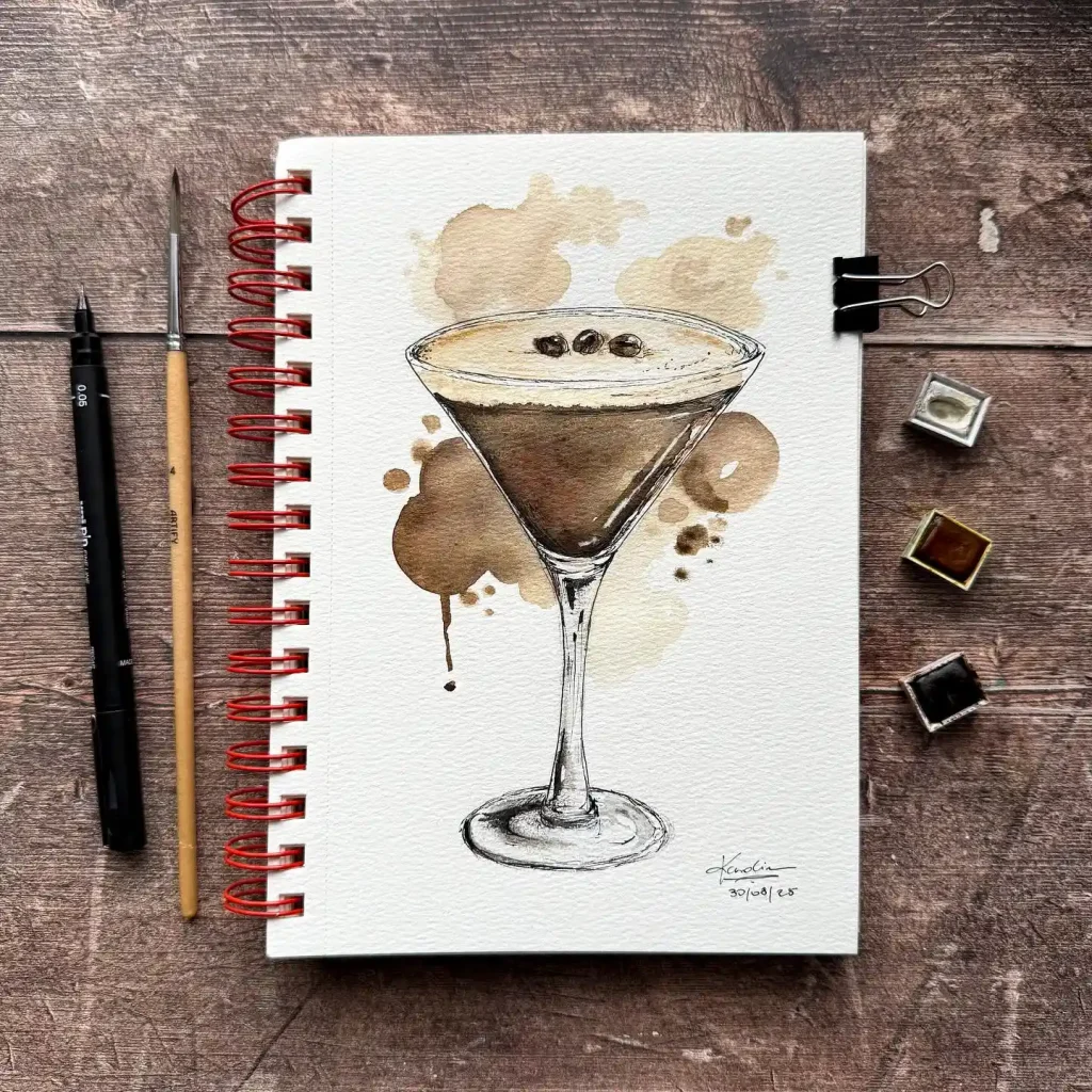 Watercolor Drinks Drawing Ideas (2)