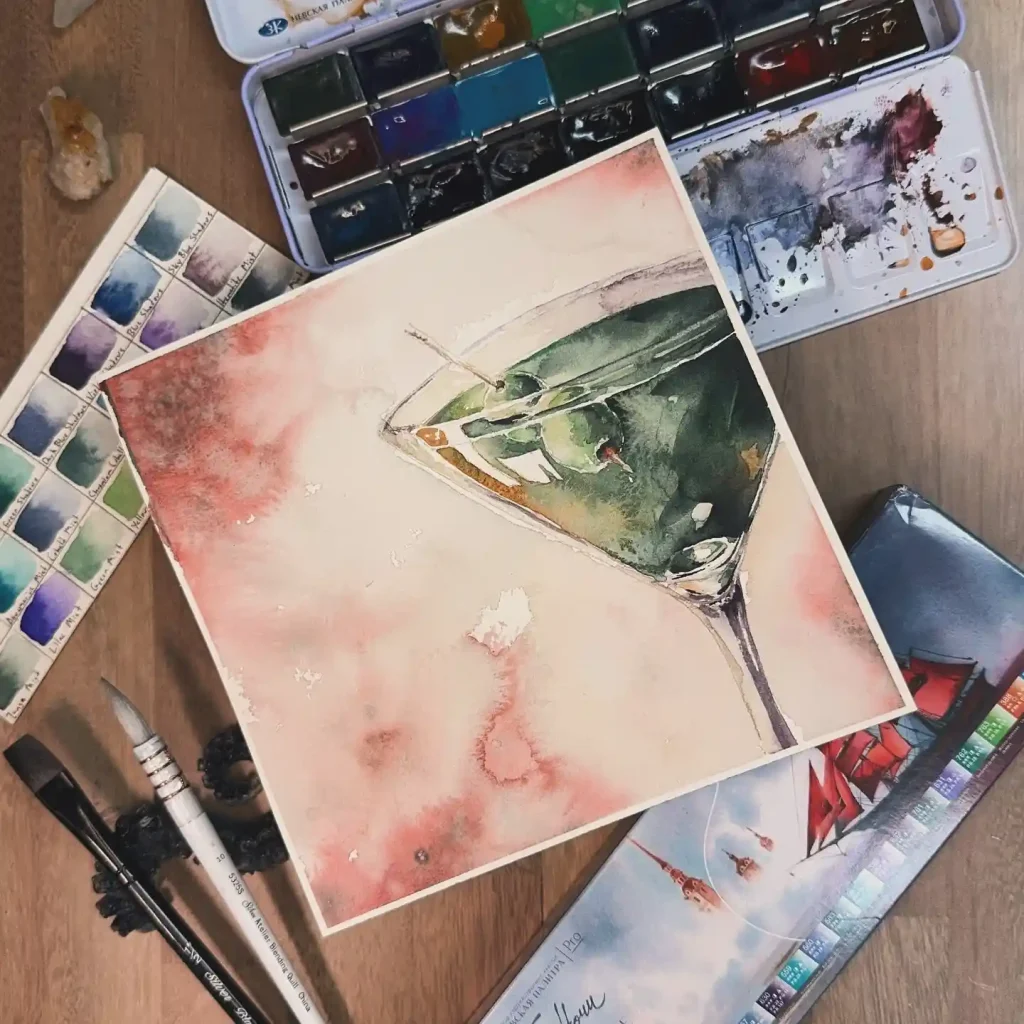 Watercolor Drinks Drawing Ideas (22)