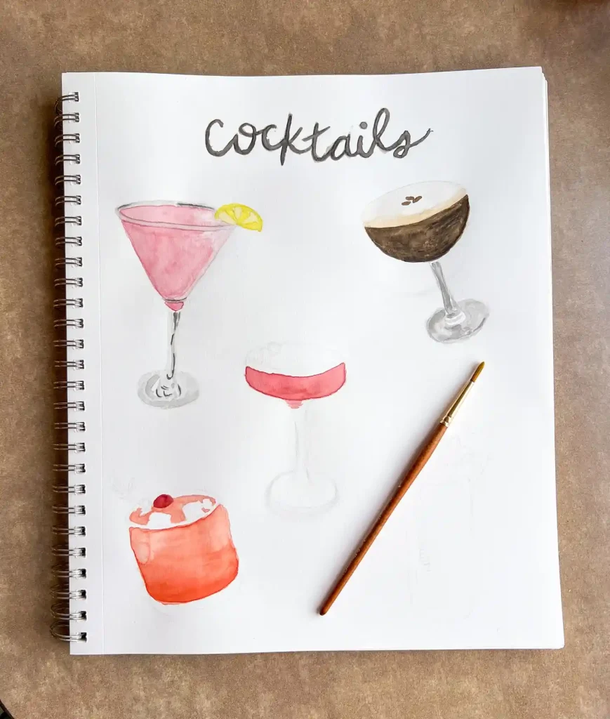 Watercolor Drinks Drawing Ideas (24)