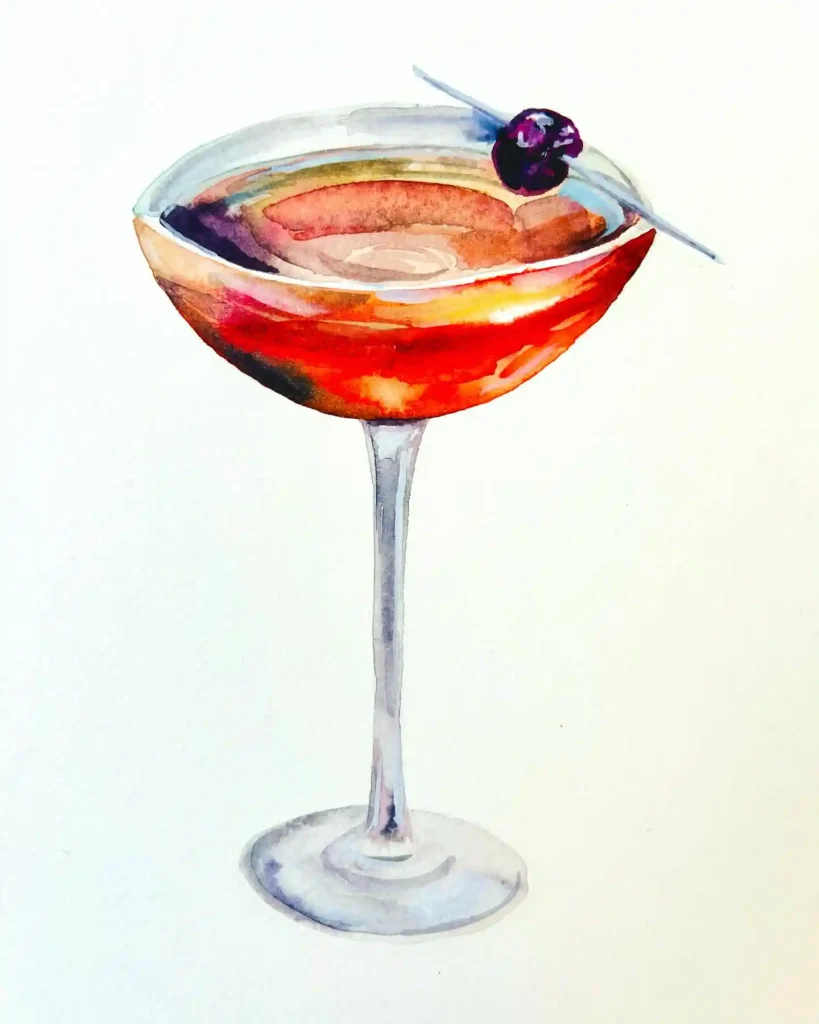 Watercolor Drinks Drawing Ideas (28)
