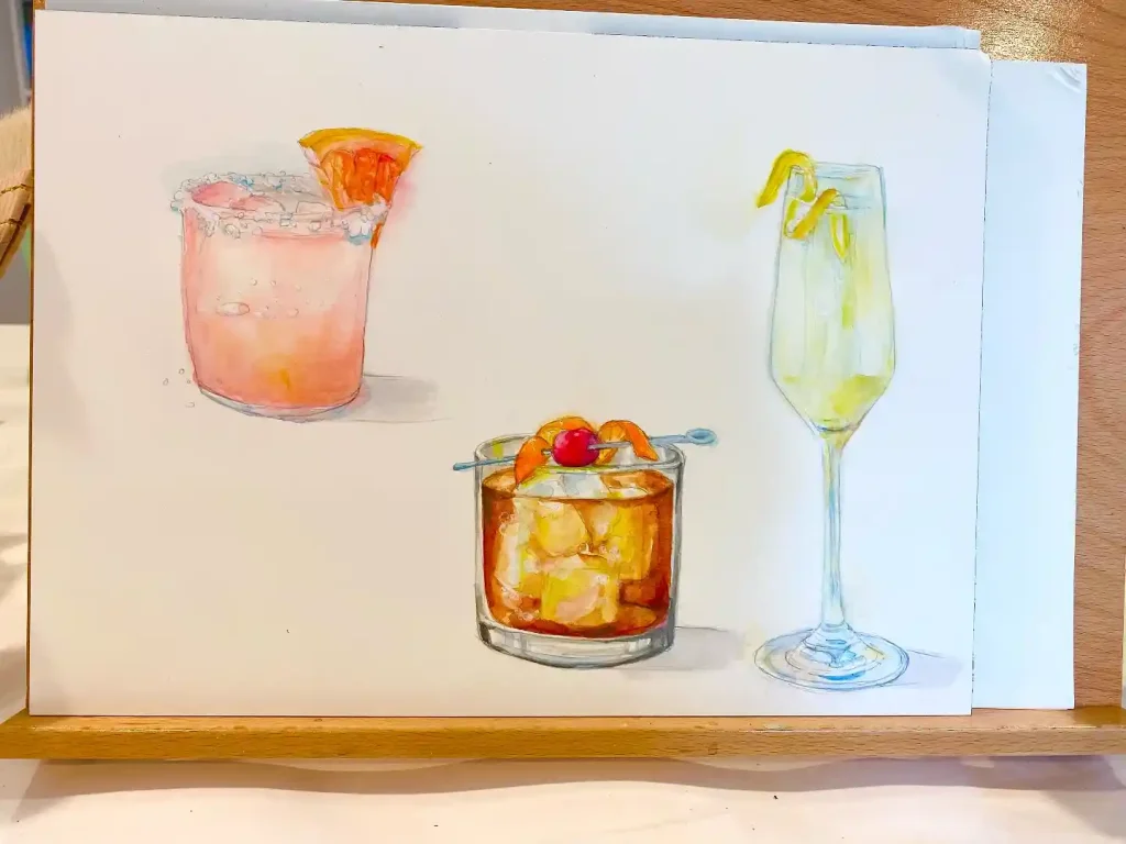 Watercolor Drinks Drawing Ideas (3)