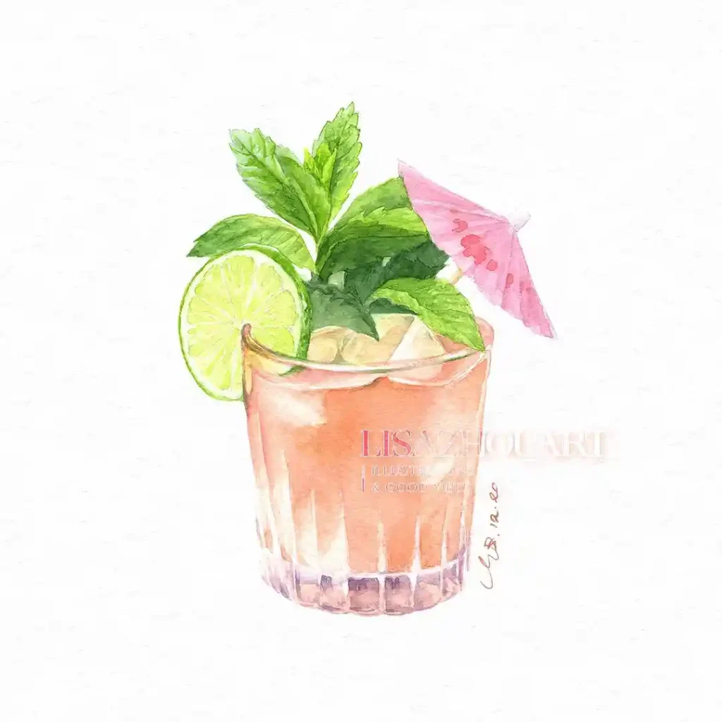 Watercolor Drinks Drawing Ideas (31)