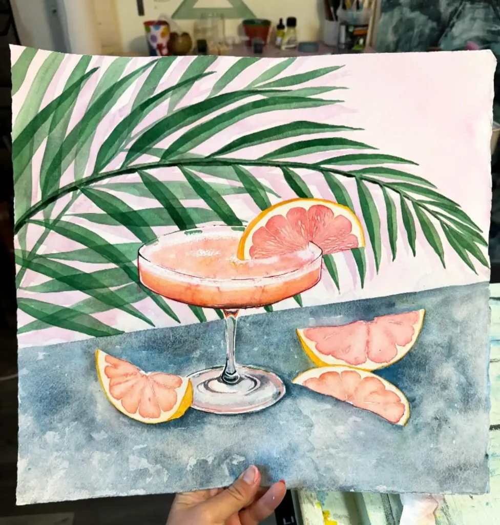 Watercolor Drinks Drawing Ideas (35)