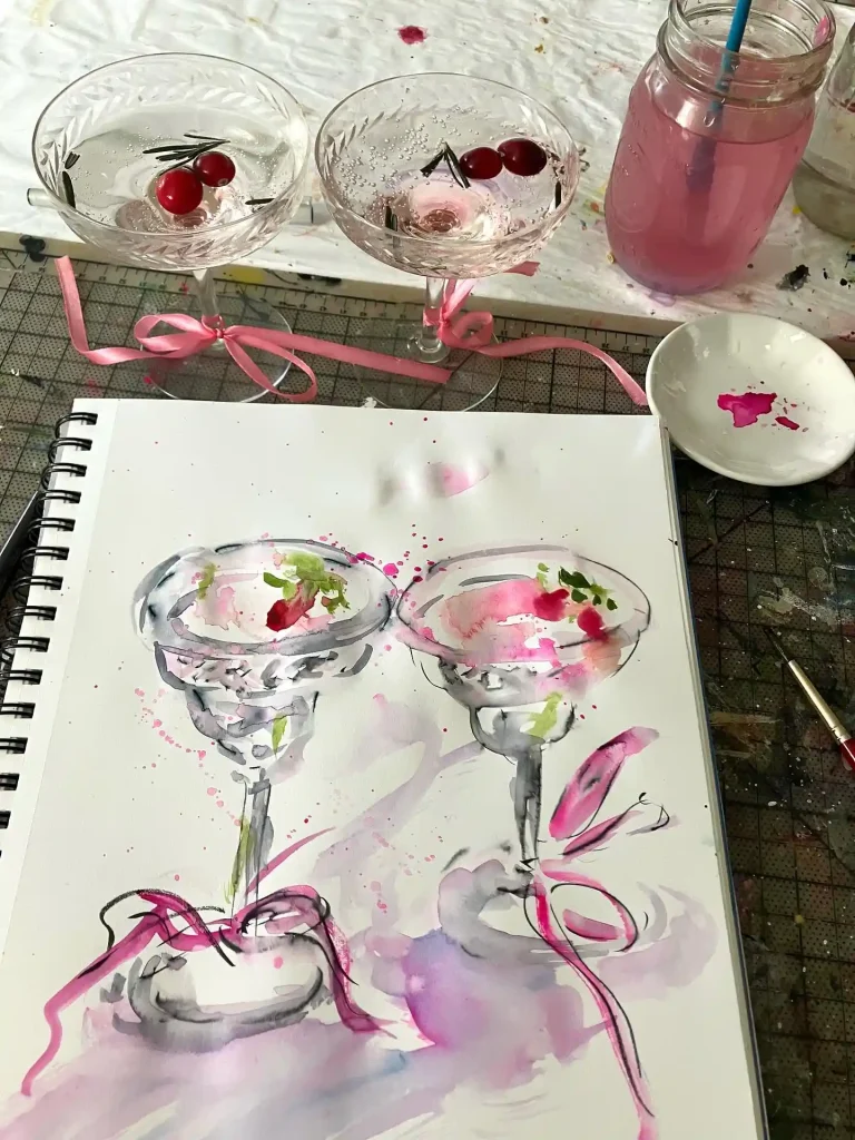 Watercolor Drinks Drawing Ideas (39)