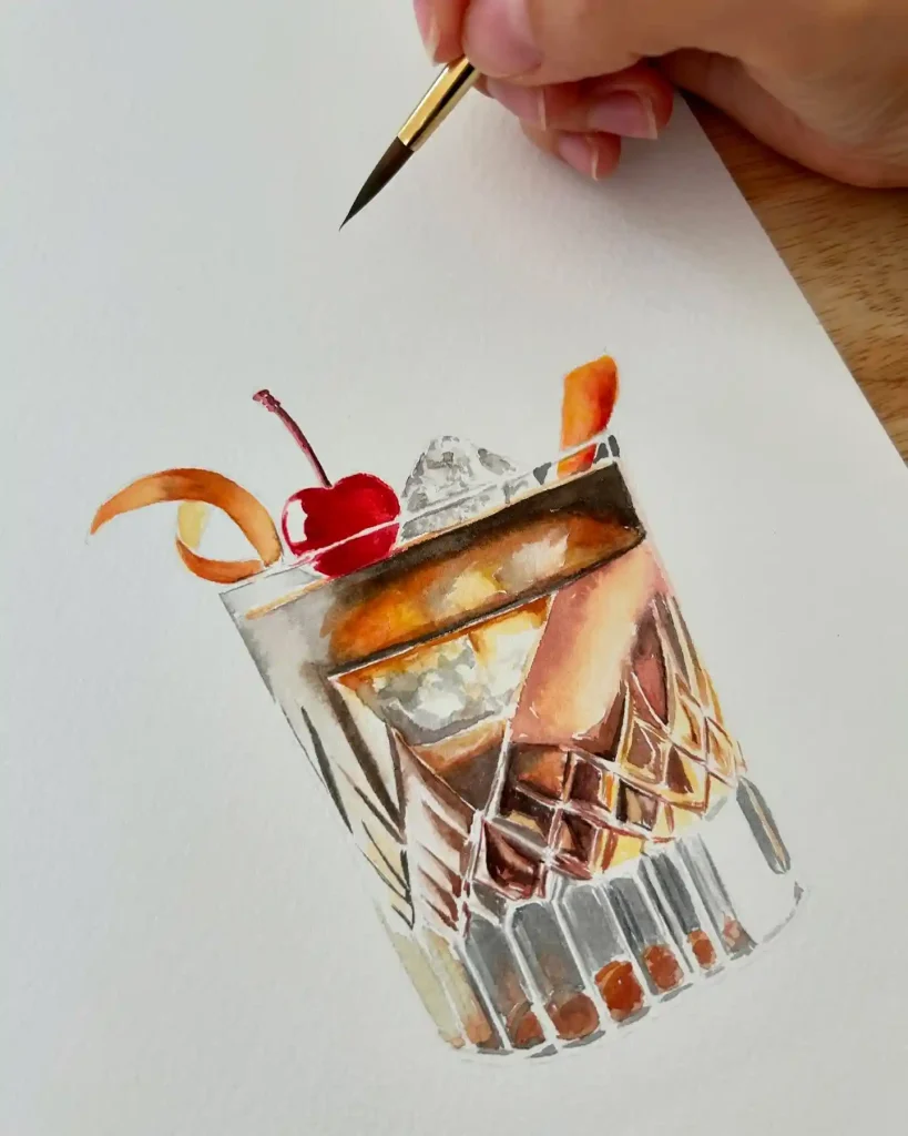 Watercolor Drinks Drawing Ideas (7)