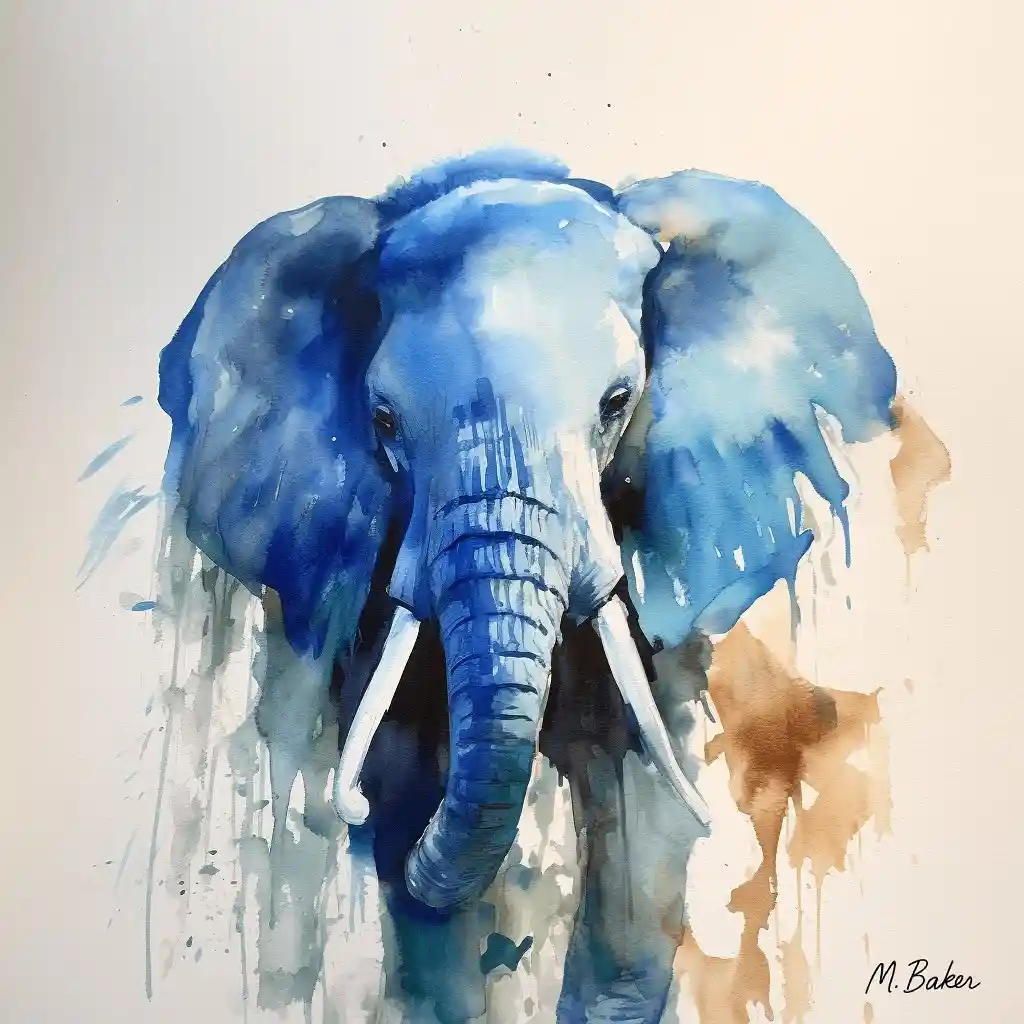 Watercolor Elephant Drawing Ideas (15)