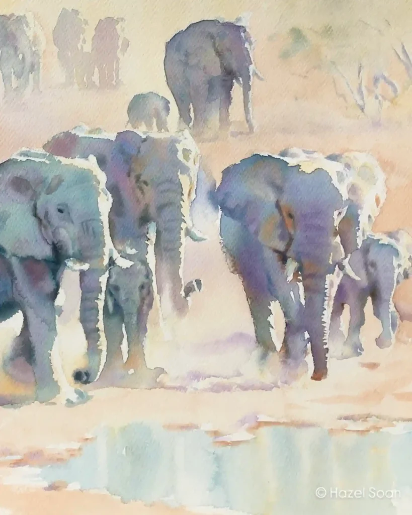 Watercolor Elephant Drawing Ideas (16)