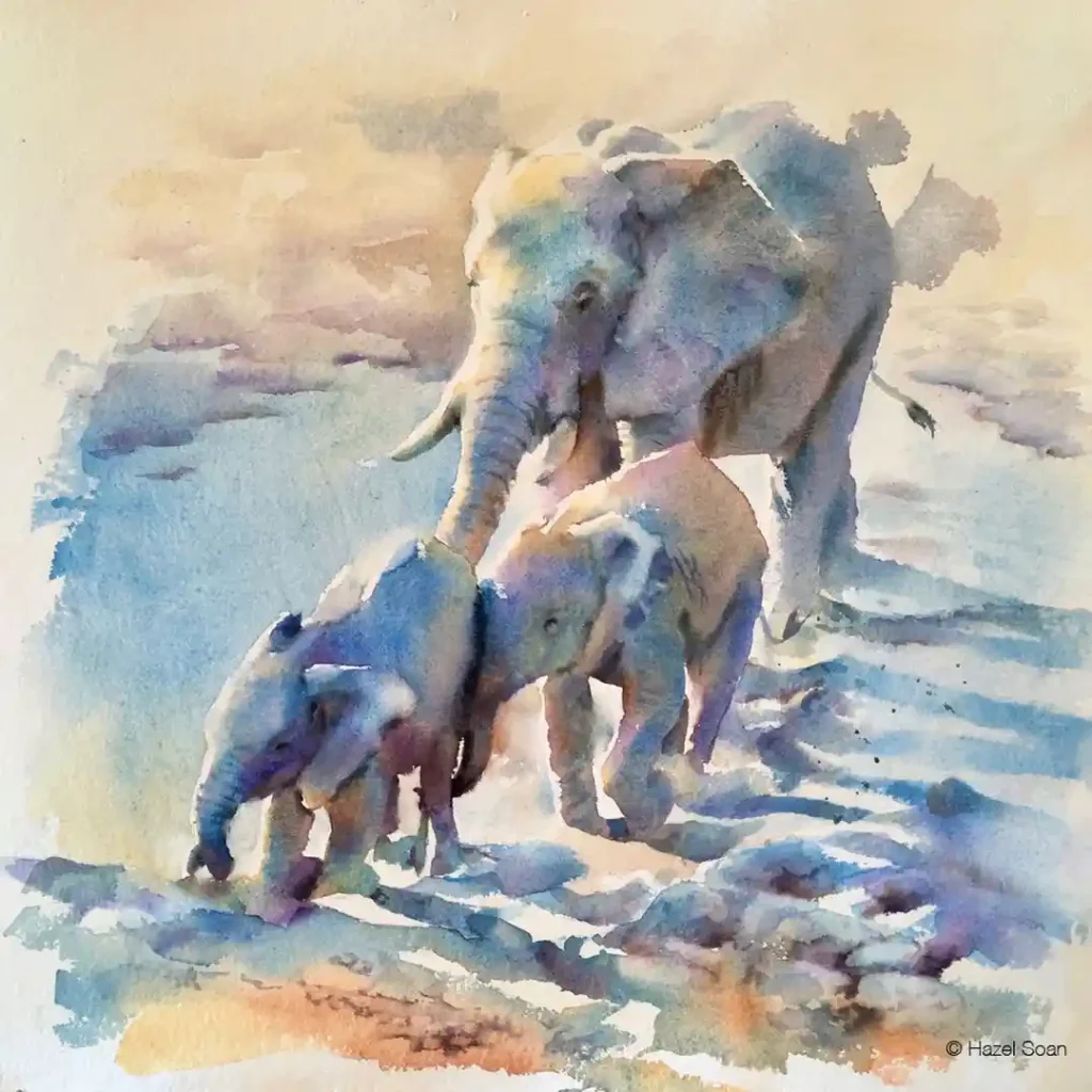 Watercolor Elephant Drawing Ideas (20)