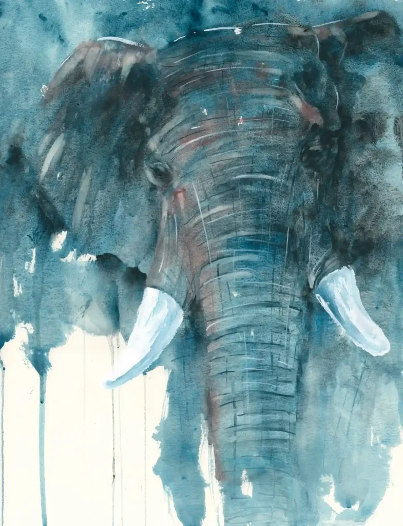 Watercolor Elephant Drawing Ideas (3)
