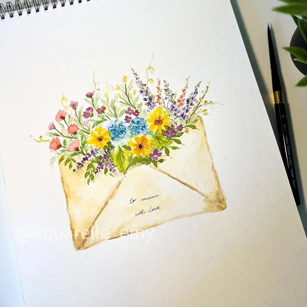 Watercolor Envelope 1