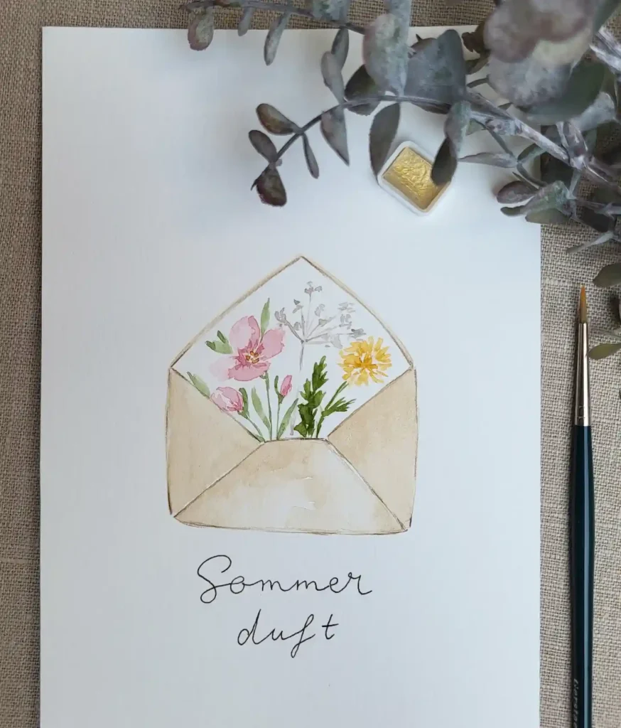 Watercolor Envelope 10