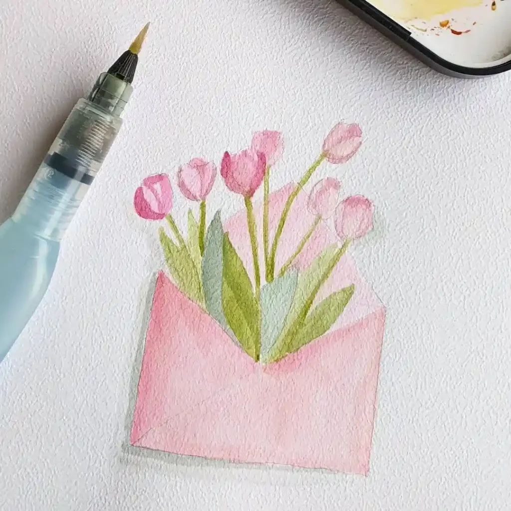 Watercolor Envelope 2