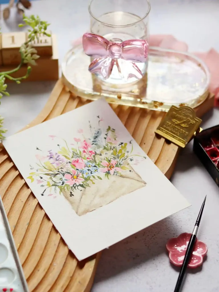 Watercolor Envelope 23
