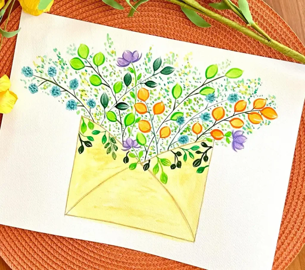 Watercolor Envelope 29