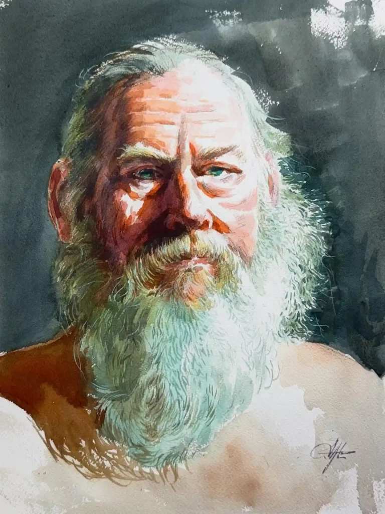 Watercolor Face 1