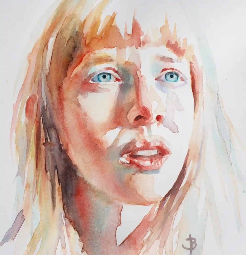 Watercolor Face 10