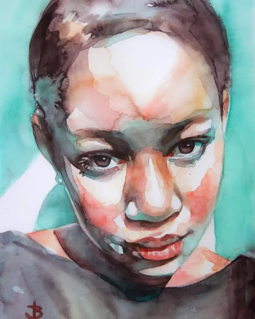 Watercolor Face 11