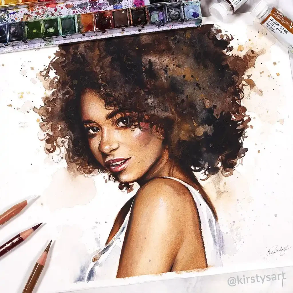 Watercolor Face 15