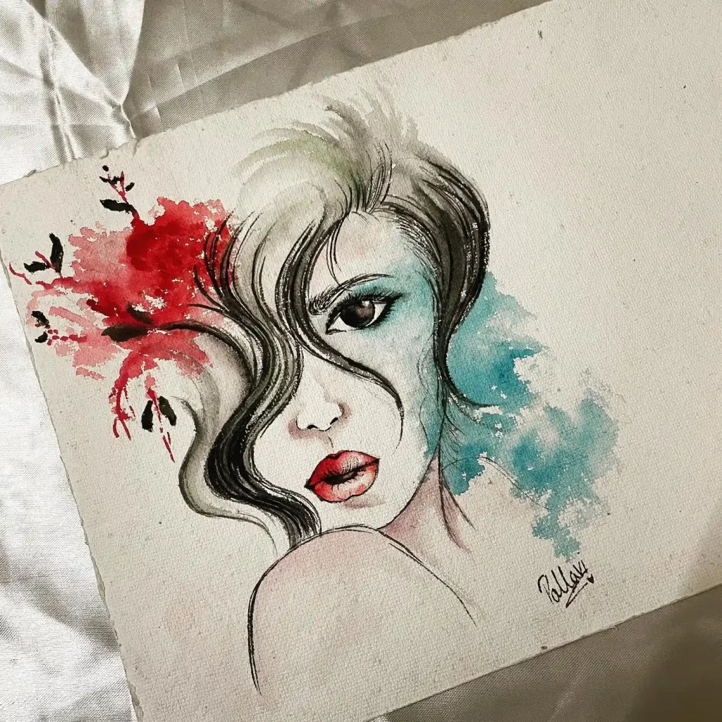 Watercolor Face 21
