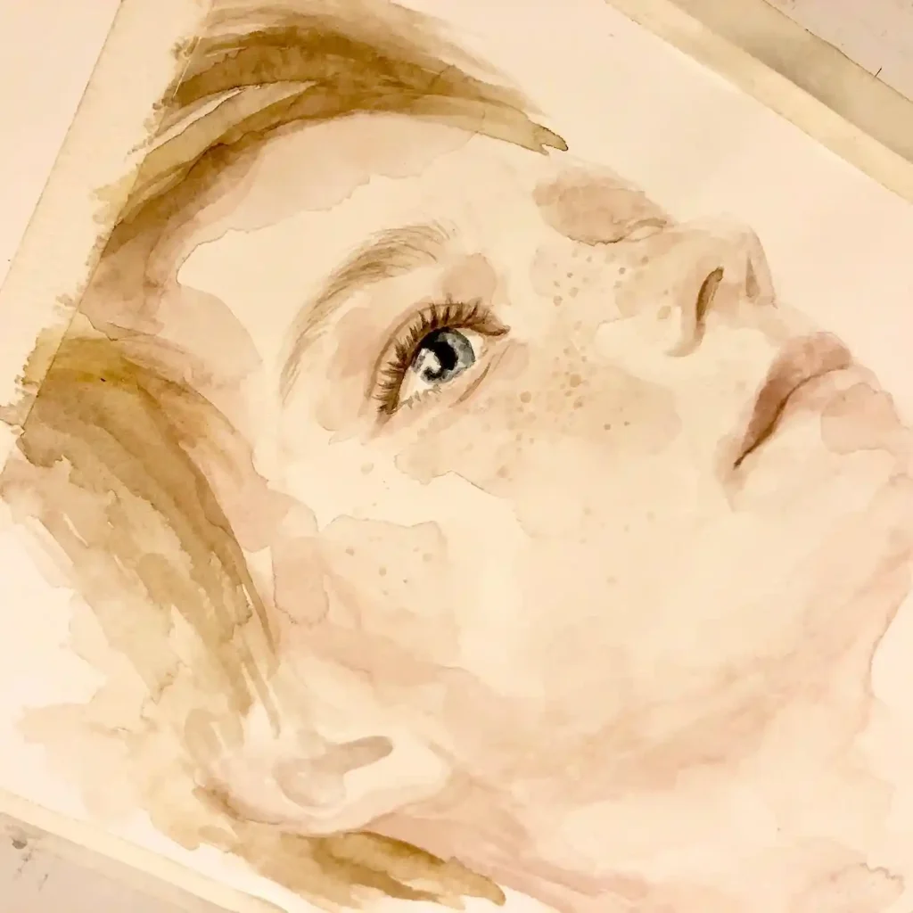 Watercolor Face 23