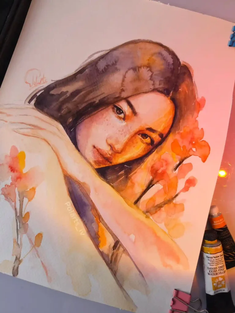 Watercolor Face 25
