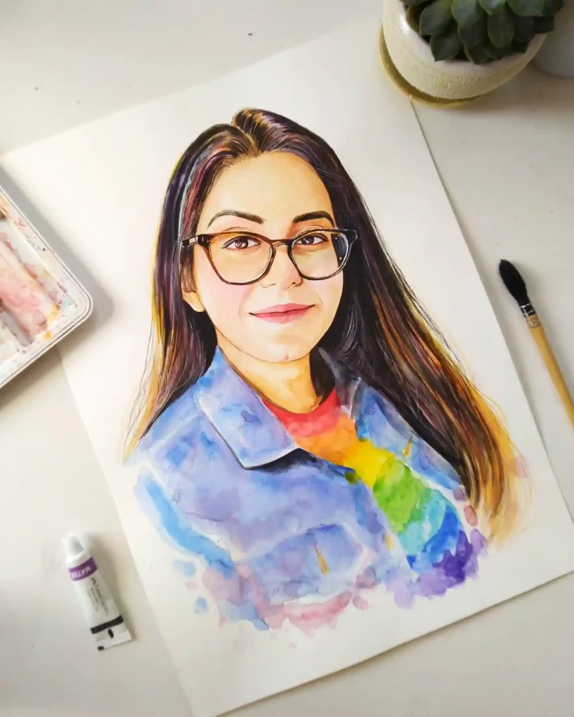 Watercolor Face 27