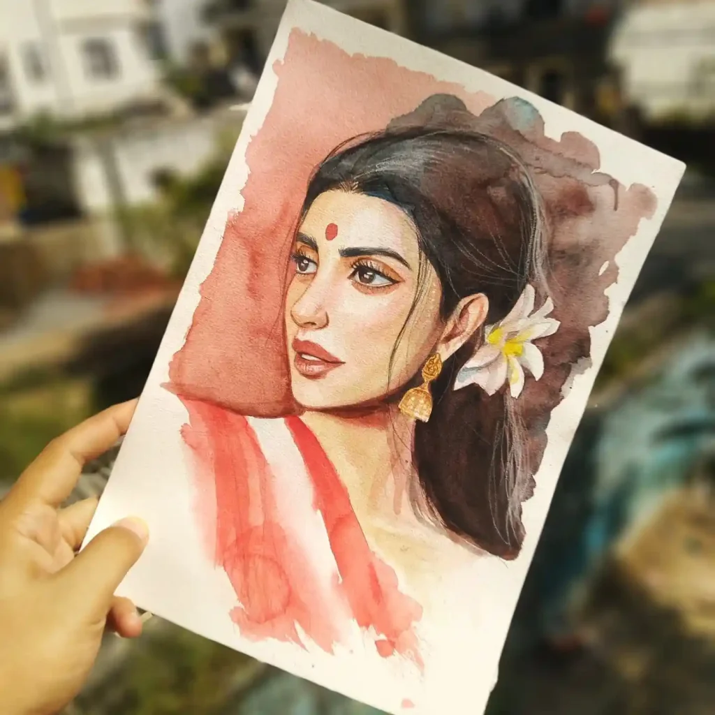 Watercolor Face 28