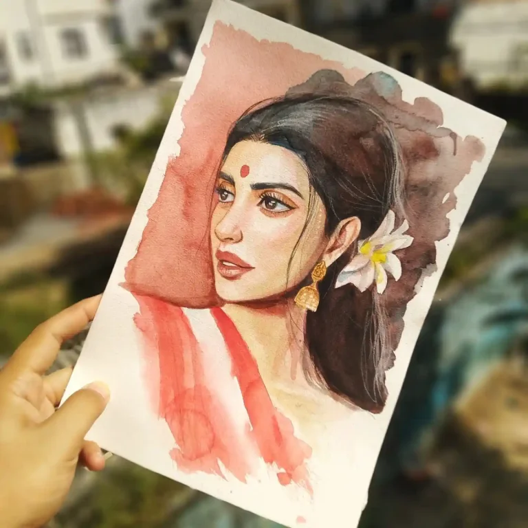 Watercolor Face 28
