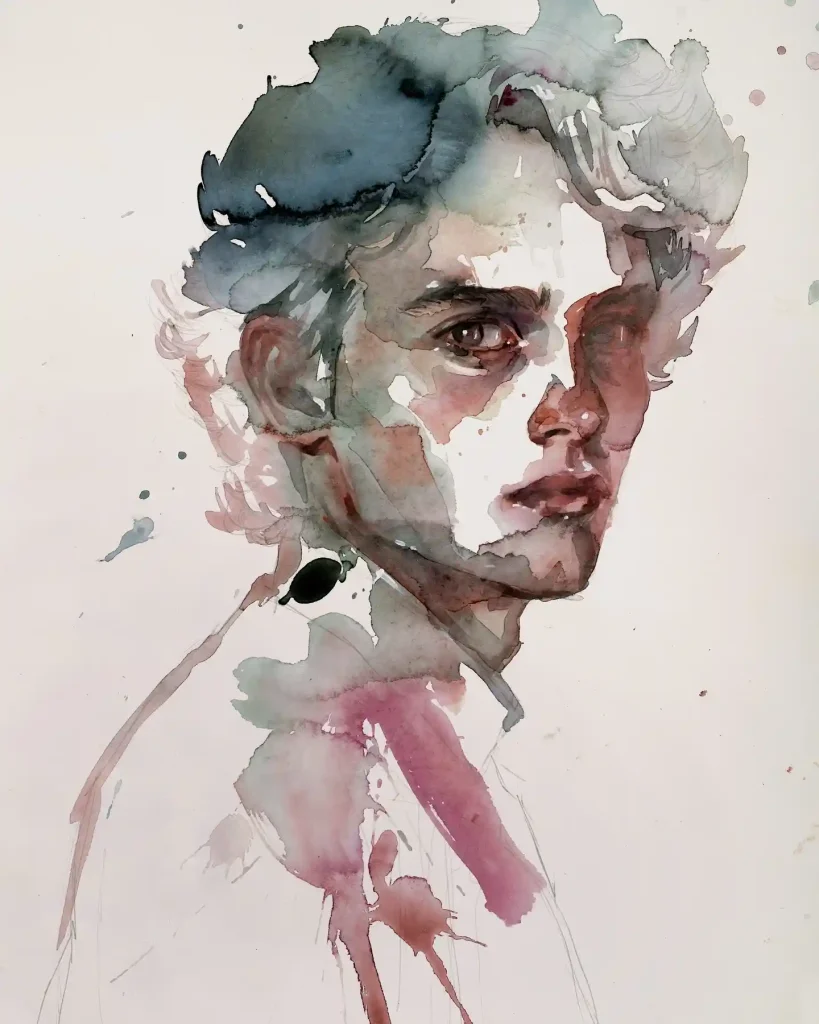 Watercolor Face 3