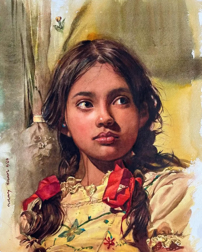 Watercolor Face 32