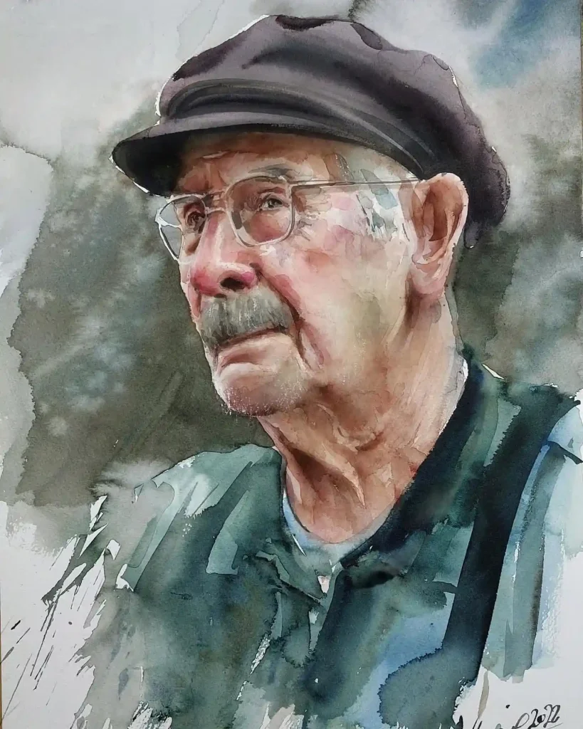 Watercolor Face 34