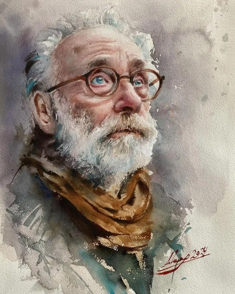 Watercolor Face 37
