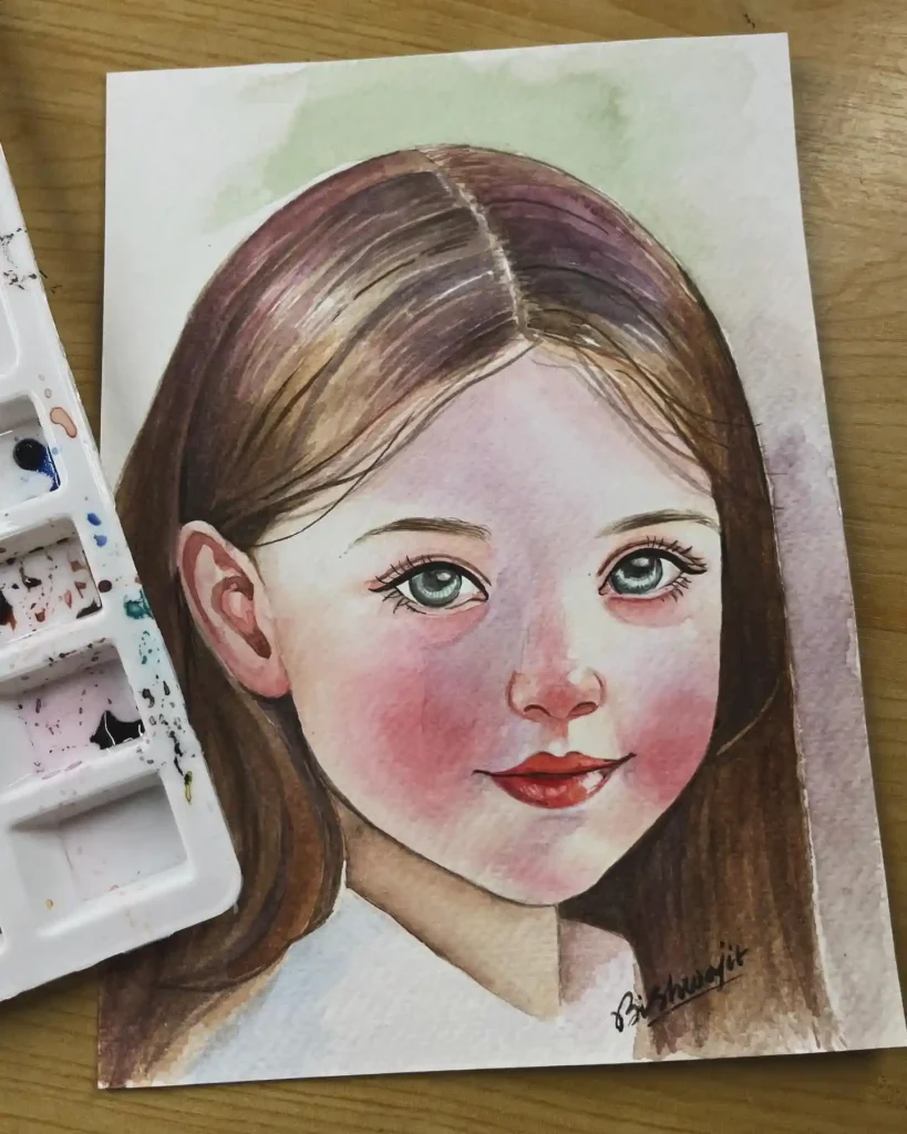 Watercolor Face 5
