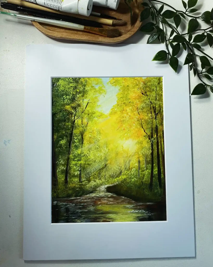 Watercolor Forest Path 19