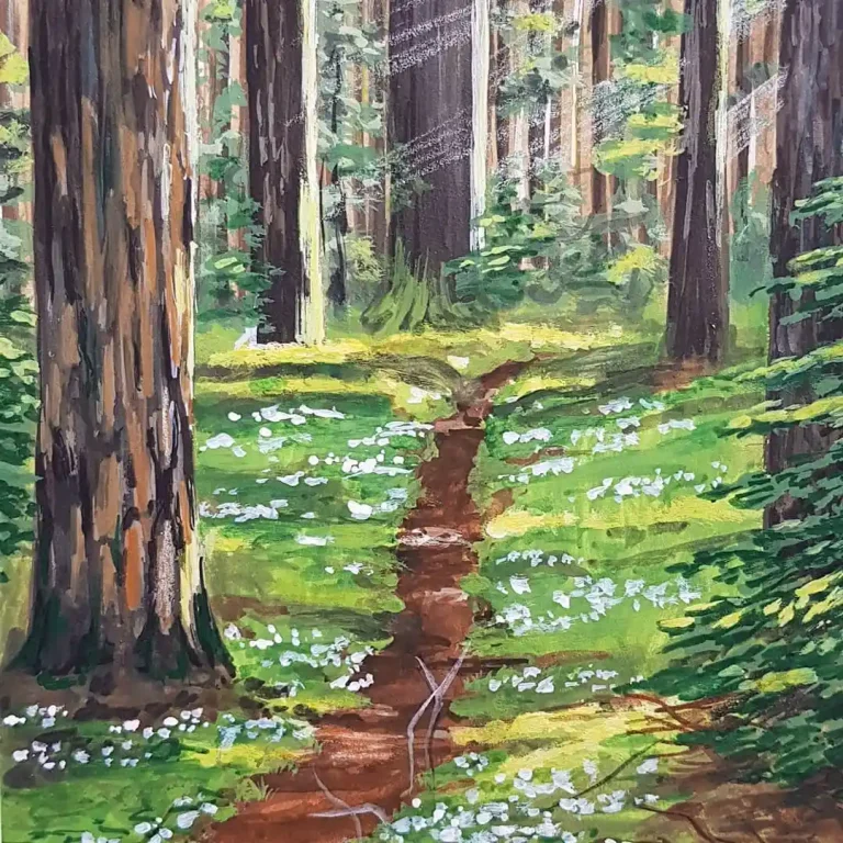Watercolor Forest Path 2