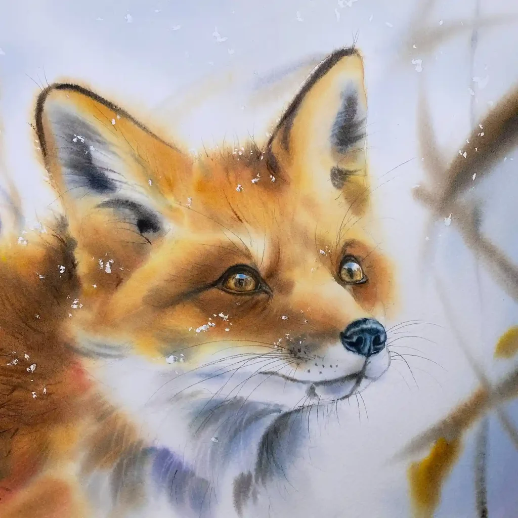 Watercolor Fox 13