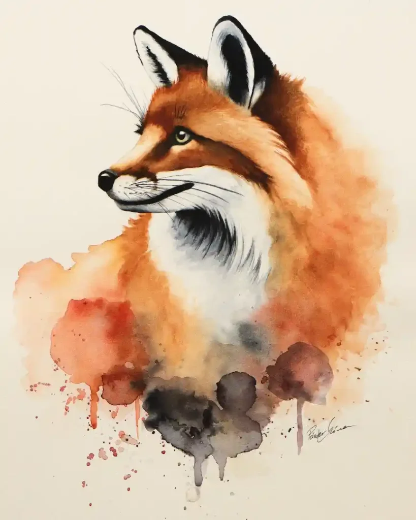 Watercolor Fox 3