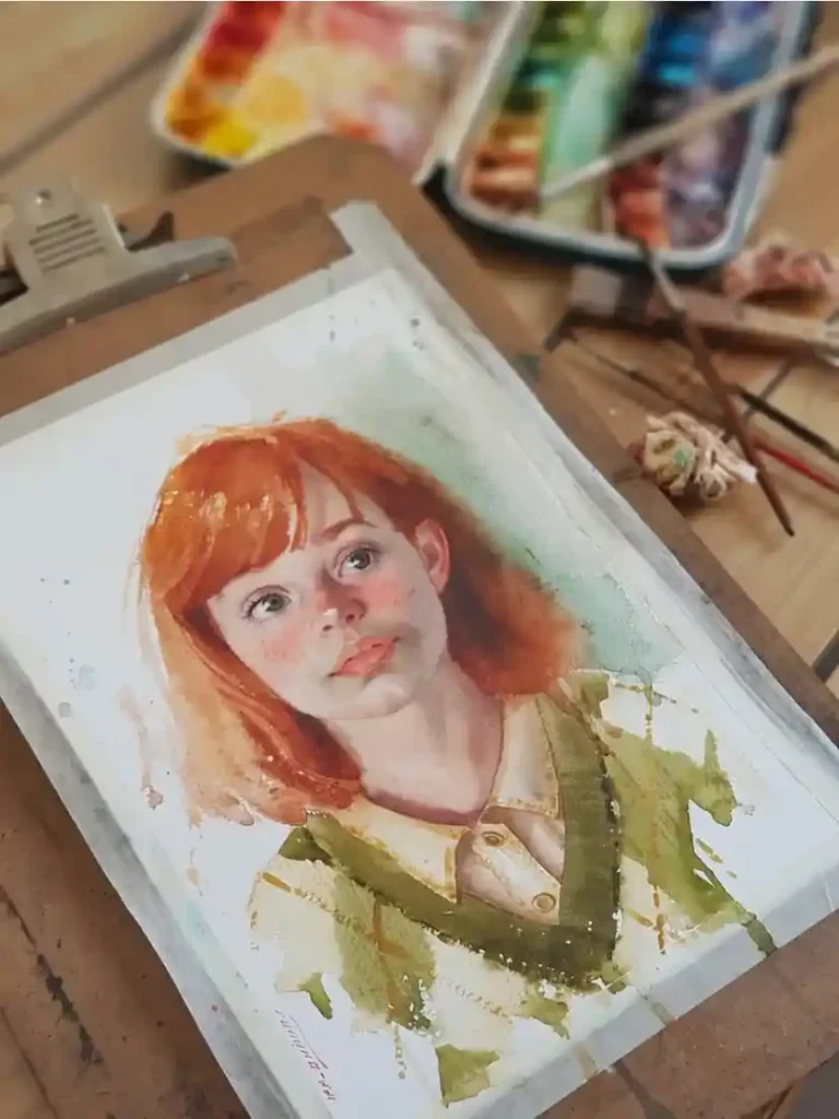 Watercolor Girl 11