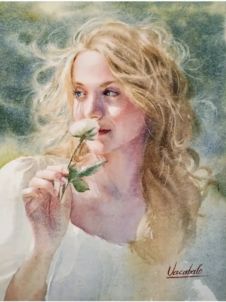 Watercolor Girl 12