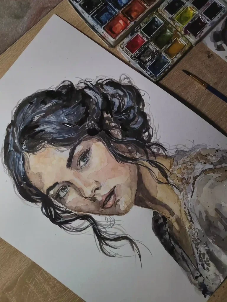 Watercolor Girl 23