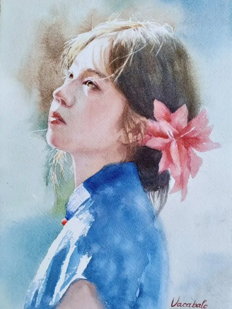 Watercolor Girl 25