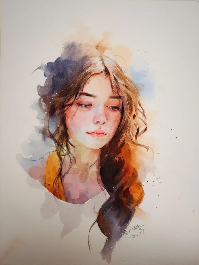 Watercolor Girl 30