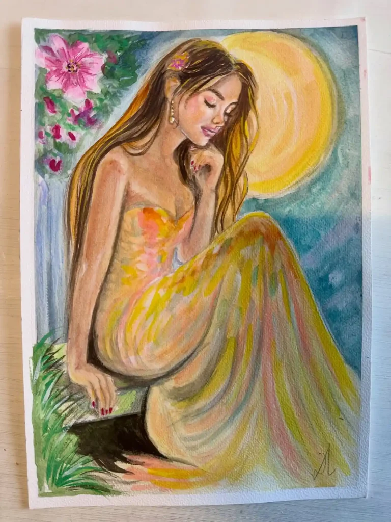 Watercolor Girl 6