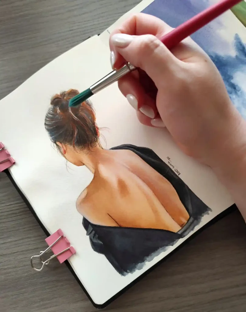 Watercolor Girl 7